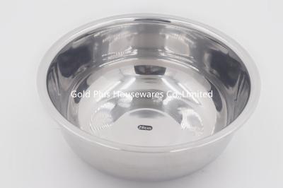 China 28cm Big Size Seasoning Stainless Steel Round Basin for sale