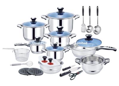 China 27pcs Private Label Anti corrosion Stainless Steel Cooking Pot for Kitchen for sale
