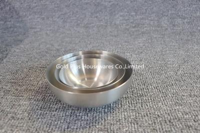 China Promotional Stainless Steel Round Tray Hotel Tableware Metal Salad Bowl Set for sale