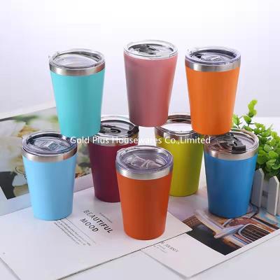 China 03mm Thickness Stainless Steel Coffee Cup With Lid Big Mouth Vacuum Travel Tumbler for sale