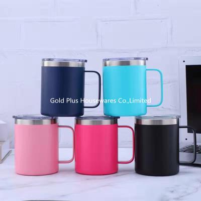 China Camping Stainless Steel Mug With Spill Proof Lid 330ml Multi Purpose Beer Coffee Milk Drinking Cup for sale