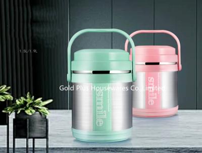 China Adults soup food container for school vacuum seal metal style 3 layer food container jar BPA free food jar for picnic for sale
