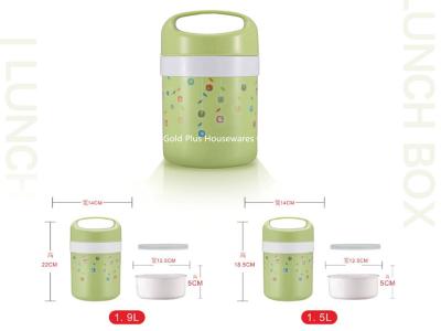 China 1.9L Kids Food Flask Stainless Steel Lunch Box Vacuum Insulated Soup Pot Jar With Flowers Pattern for sale