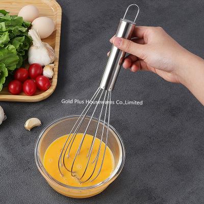 China 200g Stainless Steel Kitchen Tools Hand Held Egg Milk Frother Whisk for sale