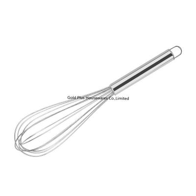 China OEM Kitchen Gadgets Tools Stainless Steel Egg Whisk Natural Color for sale