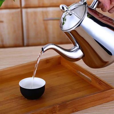 China Stainless Steel Pour Over Coffee Pot Golden Coating Stain Turkish Drip Tea Pot for sale