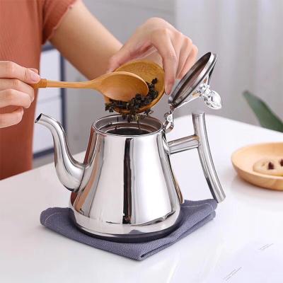 China Drinkware Gooseneck Stainless Steel Tea Kettle Office Hand Coffee Pot With Filter for sale
