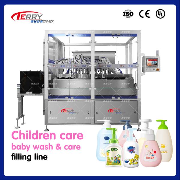 Quality 60BPM Automatic Dishwashing Liquid Filling Machine 300-3000mL for sale