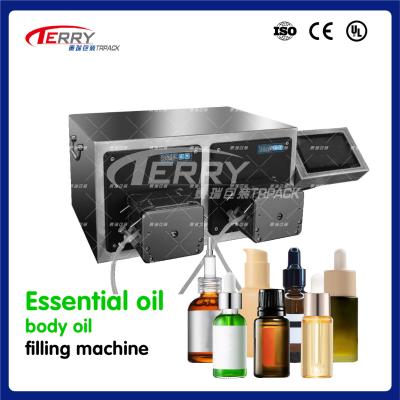 China 35-40 Bottles / Min Essential Oil Filling Machine 4 Head Liquid Filling Machine for sale