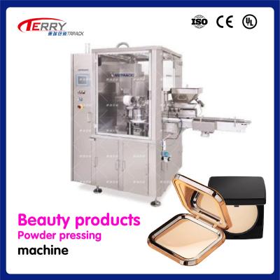 China Semi Automatic Cosmetics Filling Machine Line Makeup Powder Press Machine 12-60 Pieces / Min for sale