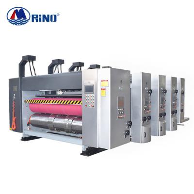 China RINO Carton Box Flexo Printing Machine Stainless Steel With Slotter And Stacker for sale