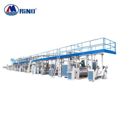 China Cadena de producción de cartón corrugado de 3 capas 56 metros de 150m/Min máquina del corrugación de 5 capas en venta