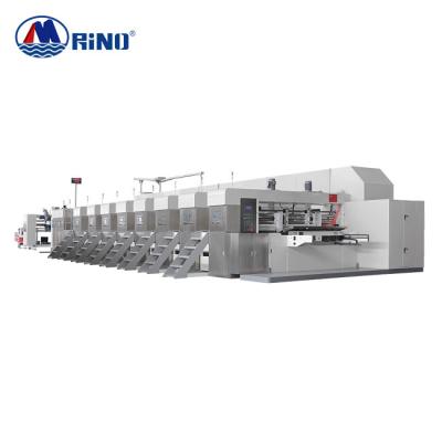 China RINO Carton Box Flexo Printing Machine , 300pcs/Min Printing Carton Folder Gluer Machine for sale