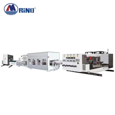 China Flexo Carton Box Printing Slotting Machine With Die Cutter Folding Gluing for sale