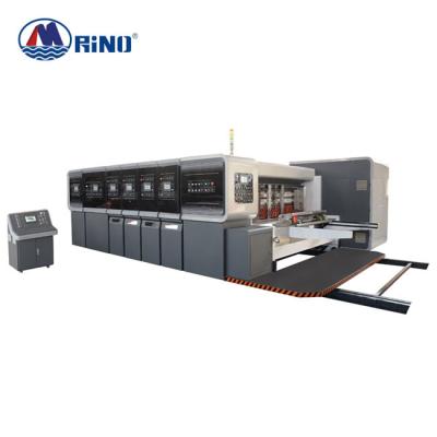 China Automatic Carton Box Four Color Flexo Printing Machine With Slotter for sale