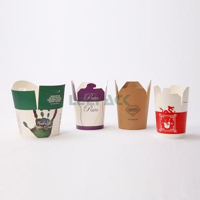 China customized 8oz 16oz 26oz 32oz disposable pasta box PE coated taka away paper food container for noodles french fries for sale
