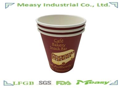 China 10 Oz 330ml Disposable Coffee Paper Cups In Cafe Shop , Platic Lid for sale