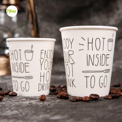 China Single wall foam paper cup PE coated disposable hot drink coffee milk tea paper cup with logo customized for sale