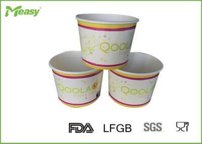 China 16oz Single Wall Ice Cream Paper Bowl for rice / sea food With Color Printed for sale