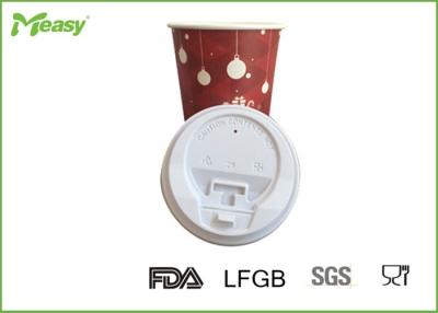 China Food Grade Plastic Hot Coffee Paper Cup Lids with Logo Printed , Free Sample for sale