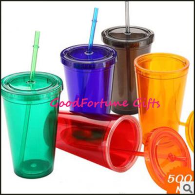 China promotion Advertising two layer plastic Tumblers Mugs for sale