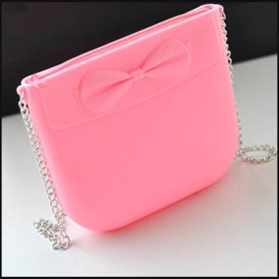 China Silicon Zipper Shoulder Bag With Bowknot promotion gift for sale