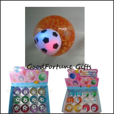 China Promotion football led flash Bouncy bouncing ball toy printed logo for sale