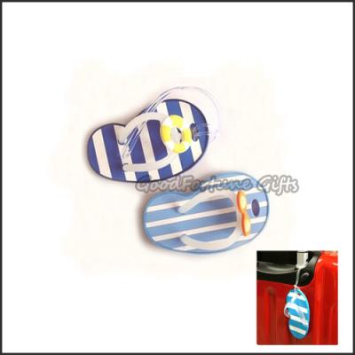 China Customed promotional Eco pvc slippers tavel luggage bag tag lable printed logo for sale