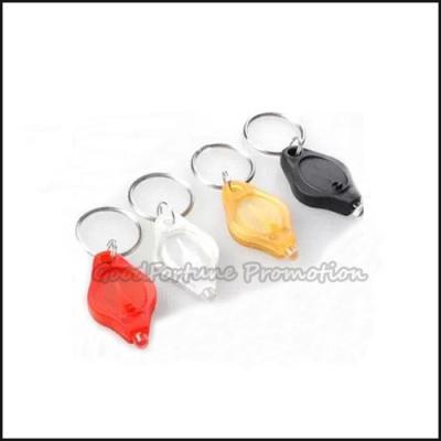 China HOT sale cheap promotional gift printed logo led plastic keychain keyrings for sale