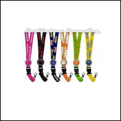 China Eco customed promotional printed logo polyester lanyard with watch fair exhibition for sale
