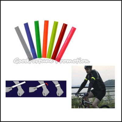 China Hot Sale promotion printed logo pvc reflective band belt traffic safety item wristband for sale