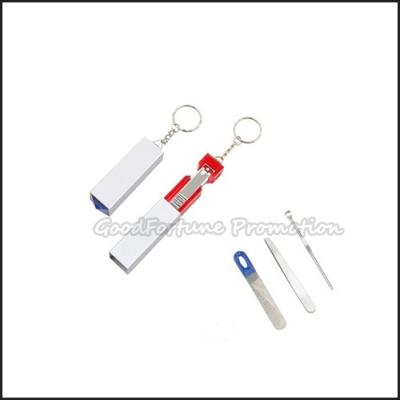China Hot Sale Portable promotional portable printed logo skin beauty nail file set nail scissor for sale