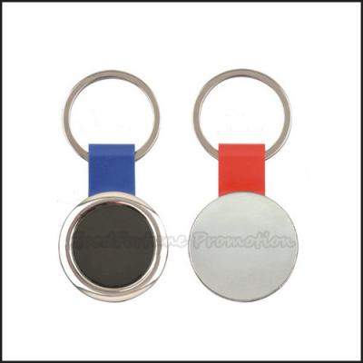 China Hot Sale promotional logo advertising loop rotary silver keychain keyring business gift for sale