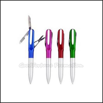 China O arquivo de prego impresso relativo à promoção do conjunto de ferramentas do logotipo da venda quente scissors o presente da faca da pena de esferográfica à venda