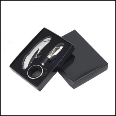 China New Arrival 3pcs set Promotional gift wood stainless steel wood bottle opener corkscrews for sale
