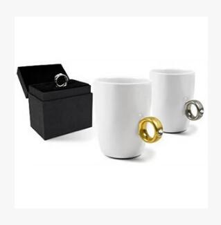 China New diamond crystal ring ceramic coffee mugs for sale