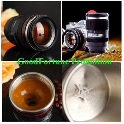 China New promotion gift creative gift product self-stirring camera lens coffee cup mugs for sale
