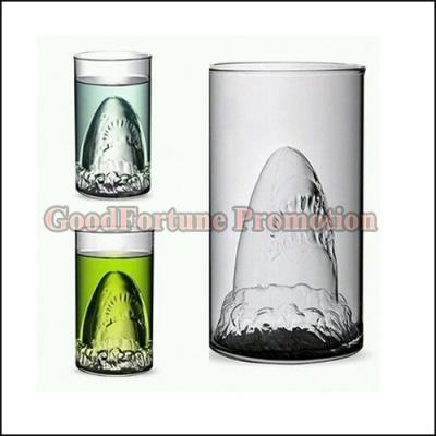 China New promotion gift creative product football shark shape glass beer wiine cup for sale