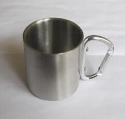 China New promotion gift creative product stainless Portable steel carabiner cup mug for sale