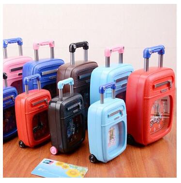 China New creative gift product luggage case shape alarm clock toy for sale