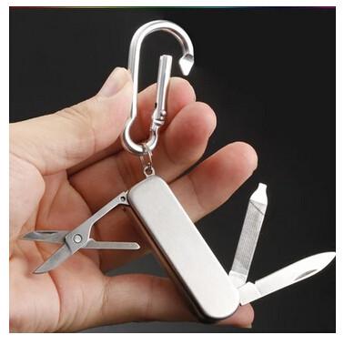 China New creative gift product multi-tool knife keychain keyrings for sale