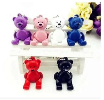 China New creative gift product rotary hand and foot teddy bear keychain keyrings for sale