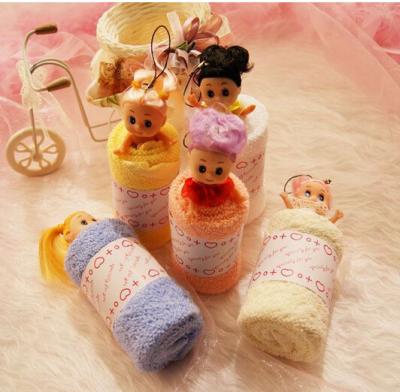 China New creative promotion gift product wedding gift Barbie doll towel mobile hanger for sale