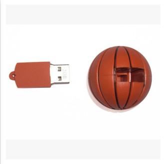 China New Creative promotional customed logo basketball shape soft pvc usb flash drive disk for sale
