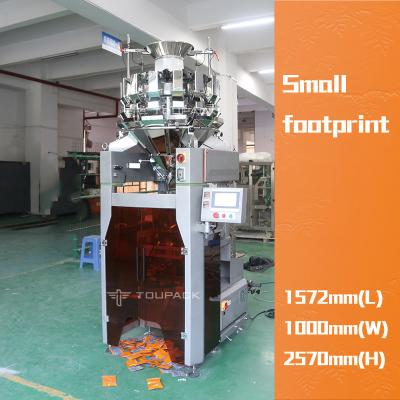 China Automatic Pillow Bag Packing Machine Dried Beef Cubes Red Pepper Seeds Quad Seal Bag Packing Machine for sale