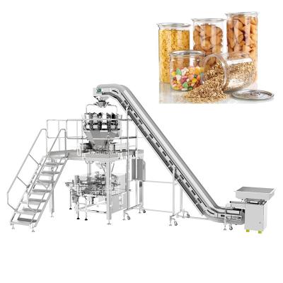 China ODM Automatic Filling Machine Bottled Jars Cans Puffed Food Sweets Packing Rotary Cup Filling Sealing Machine for sale