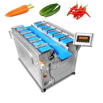 中国 Semi Automatic 12 Belt Combination Weigher For Vegetable Carrot Cucumber Chili 販売のため