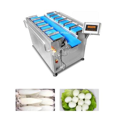China PLC Control System 12 Head Combination Weigher For Squid Cone Quail Eggs for sale