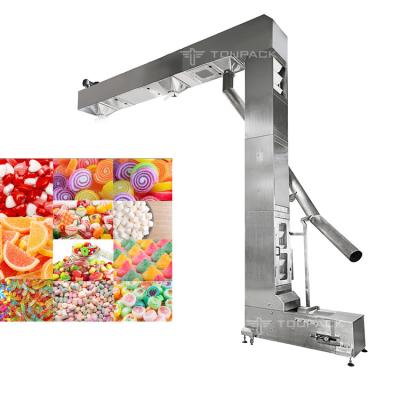 China Candy Snack Peanut Grain Tea Chain Bucket Elevator T / C / Z Type Double Outlet  For Food Machine for sale