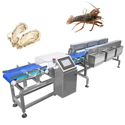 China Máquina de clasificación de peso con pantalla táctil para cangrejos peludos y pollo en venta
